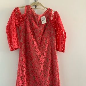 Pink lace dress